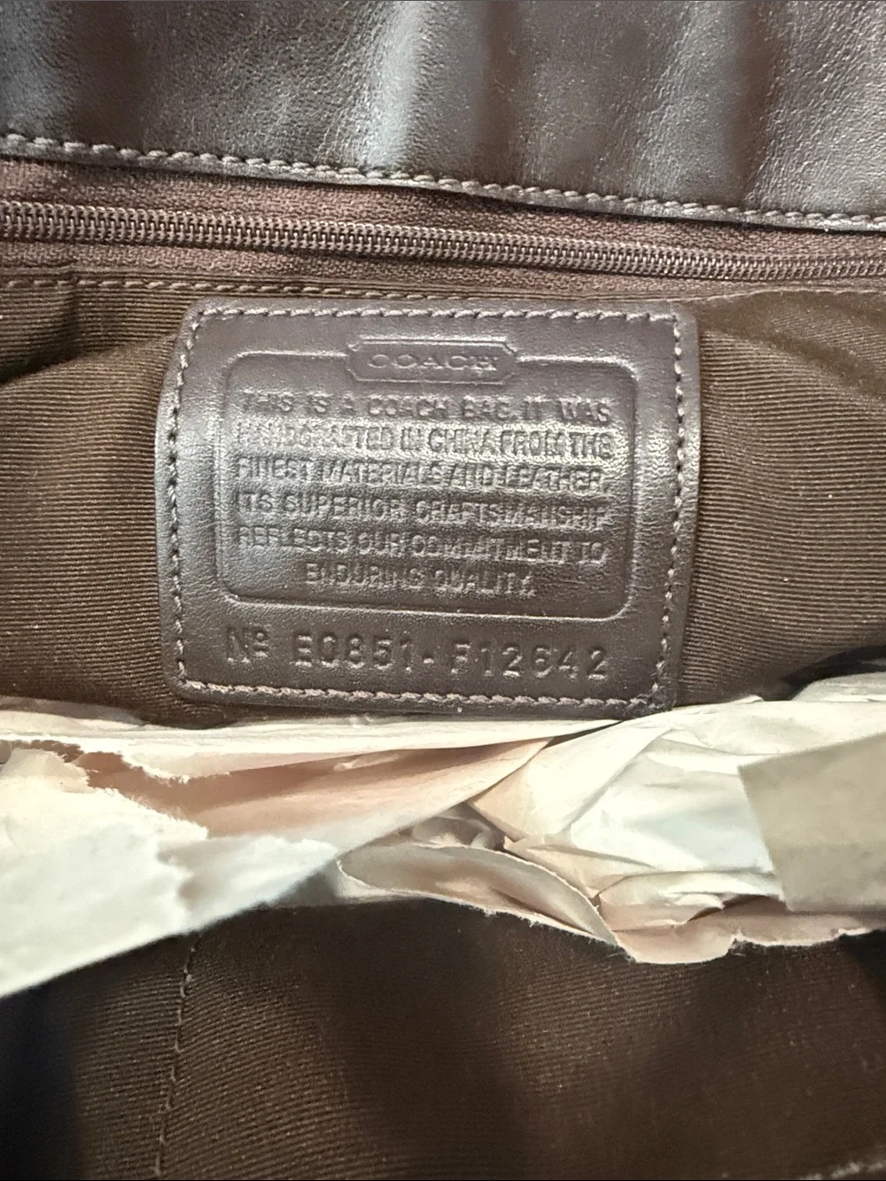 Coach Hampton Signature Canvas Purse Brown